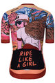 RIVANELLE BY HOLOKOLO Tricoul și pantaloni scurți de ciclism - FREE ELITE LADY LIMI - portocaliu/negru/multicolor
