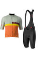 CASTELLI Tricoul și pantaloni scurți de ciclism - A BLOCCO - negru/multicolor