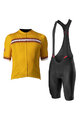 CASTELLI Tricoul și pantaloni scurți de ciclism - GRIMPEUR - portocaliu/negru