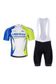 BONAVELO Tricoul și pantaloni scurți de ciclism - LIQUIGAS CANNONDALE - albastru/verde/negru