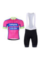 BONAVELO Tricoul și pantaloni scurți de ciclism - LAMPRE - roz/negru