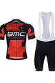 BONAVELO Tricoul și pantaloni scurți de ciclism - BMC - roșu/negru