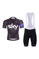 BONAVELO Tricoul și pantaloni scurți de ciclism - SKY - albastru/negru
