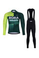 BONAVELO Jachetă și pantaloni de iarnă de ciclism - BORA 2024 - verde/alb