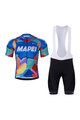 BONAVELO Tricoul și pantaloni scurți de ciclism - MAPEI - albastru/negru