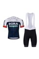 BONAVELO Tricoul și pantaloni scurți de ciclism - BORA 2025 - albastru/alb/negru