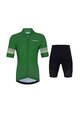 HOLOKOLO Tricoul și pantaloni scurți de ciclism - FLOW JUNIOR - negru/verde