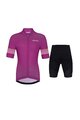 HOLOKOLO Tricoul și pantaloni scurți de ciclism - FLOW JUNIOR - mov/negru