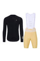 HOLOKOLO Tricou și pantaloni lungi de ciclism - VICTORIOUS GOLD - bej/auriu/negru