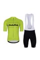 HOLOKOLO Tricoul și pantaloni scurți de ciclism - GEAR UP  - negru/galben
