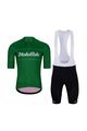 HOLOKOLO Tricoul și pantaloni scurți de ciclism - GEAR UP  - verde/negru