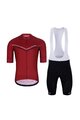 HOLOKOLO Tricoul și pantaloni scurți de ciclism - LEVEL UP  - roșu/negru