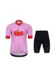 HOLOKOLO Tricoul și pantaloni scurți de ciclism - FRUIT KIDS - negru