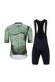 HOLOKOLO Tricoul și pantaloni scurți de ciclism - FOREST  - verde/portocaliu/maro