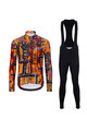 HOLOKOLO Jachetă și pantaloni de iarnă de ciclism - WILDLY WINTER - multicolor/negru/galben