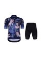 HOLOKOLO Tricoul și pantaloni scurți de ciclism - FAIRY TALE - multicolor/albastru/negru