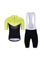 HOLOKOLO Tricoul și pantaloni scurți de ciclism - ARROW II - negru/verde