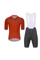 HOLOKOLO Tricoul și pantaloni scurți de ciclism - PERFORMANCE - negru/portocaliu