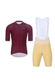 HOLOKOLO Tricoul și pantaloni scurți de ciclism - EYELET - bej/bordo