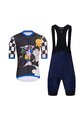 HOLOKOLO Tricoul și pantaloni scurți de ciclism - RAPID - multicolor/negru/albastru