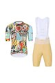 HOLOKOLO Tricoul și pantaloni scurți de ciclism - WILDLY II - albastru deschis/multicolor/bej