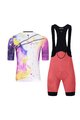 HOLOKOLO Tricoul și pantaloni scurți de ciclism - SPLASH - multicolor/roz/mov