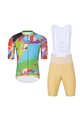 HOLOKOLO Tricoul și pantaloni scurți de ciclism - DEER - verde/bej/multicolor