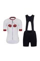 RIVANELLE BY HOLOKOLO Tricoul și pantaloni scurți de ciclism - FRUIT LADY  - alb/negru/roșu