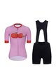 RIVANELLE BY HOLOKOLO Tricoul și pantaloni scurți de ciclism - FRUIT LADY  - roz/roșu/negru