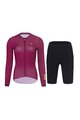 HOLOKOLO Tricoul și pantaloni scurți de ciclism - VICTORIOUS ELITE - negru/bordo