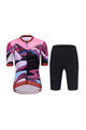 RIVANELLE BY HOLOKOLO Tricoul și pantaloni scurți de ciclism - SUNSET ELITE LADY - roz/multicolor/negru