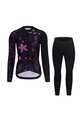 RIVANELLE BY HOLOKOLO Jachetă și pantaloni de iarnă de ciclism - OASIS WINTER - negru/roz