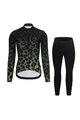 RIVANELLE BY HOLOKOLO Jachetă și pantaloni de iarnă de ciclism - WILDCAT WINTER - negru/maro