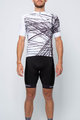 HOLOKOLO Tricoul și pantaloni scurți de ciclism - CLASH - alb/negru