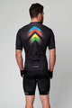 HOLOKOLO Tricoul și pantaloni scurți de ciclism - HYPER - negru/curcubeu