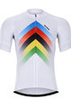 HOLOKOLO Tricou de ciclism cu mânecă scurtă - HYPER - alb/curcubeu