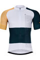 HOLOKOLO Tricou de ciclism cu mânecă scurtă - ENGRAVE - alb/galben/albastru