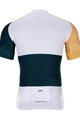 HOLOKOLO Tricou de ciclism cu mânecă scurtă - ENGRAVE - alb/galben/albastru