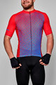 HOLOKOLO Tricoul și pantaloni scurți de ciclism - DAYBREAK - negru/albastru/roșu
