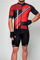 HOLOKOLO Tricoul și pantaloni scurți de ciclism - TRACE - negru/roșu