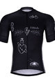 HOLOKOLO Tricou de ciclism cu mânecă scurtă - BLACK OUT - alb/negru