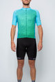 HOLOKOLO Tricoul și pantaloni scurți de ciclism - DAYBREAK - albastru deschis/negru/verde