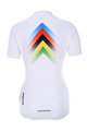 HOLOKOLO Tricou de ciclism cu mânecă scurtă - HYPER LADY - curcubeu/alb