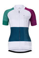 HOLOKOLO Tricou de ciclism cu mânecă scurtă - ENGRAVE LADY - albastru/alb/mov