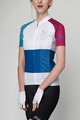 HOLOKOLO Tricoul și pantaloni scurți de ciclism - ENGRAVE LADY - alb/multicolor/albastru/negru/mov