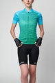 HOLOKOLO Tricoul și pantaloni scurți de ciclism - DAYBREAK LADY - negru/albastru deschis/verde