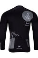 HOLOKOLO Tricou de ciclism cu mânecă lungă de vară - BLACK OUT SUMMER - alb/negru