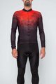 HOLOKOLO Tricou și pantaloni lungi de ciclism - FROSTED SUMMER - roșu/negru