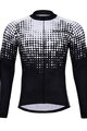 HOLOKOLO Tricou de ciclism cu mânecă lungă de vară - FROSTED SUMMER - alb/negru