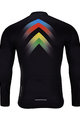 HOLOKOLO Tricou de ciclism cu mânecă lungă de vară - HYPER SUMMER - negru/curcubeu